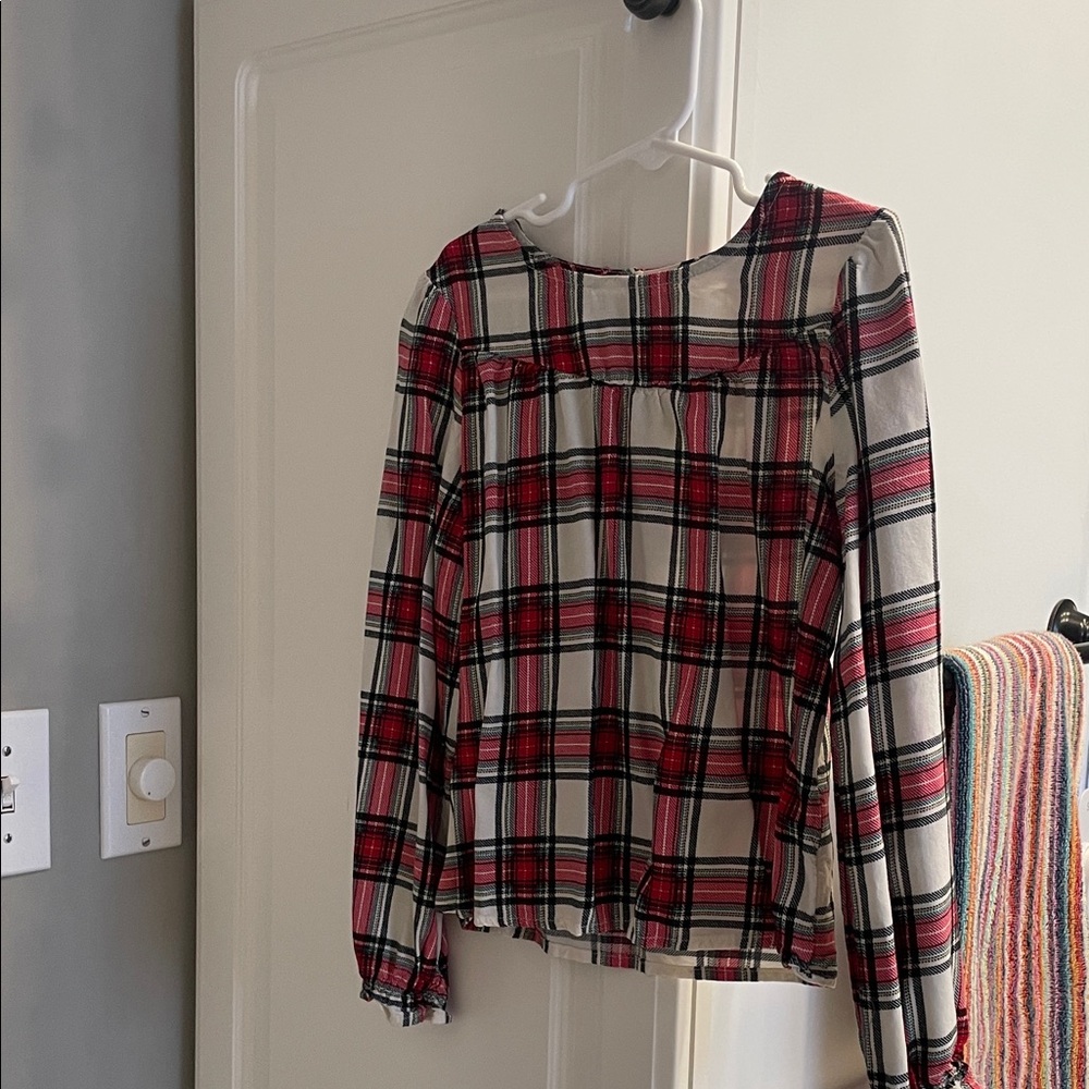 Wonder Nation Red and Black Plaid Blouse